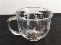 Wheel Cut Crystal Mug Princess House Anchor