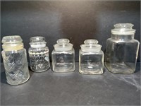5 Glasss Canisters