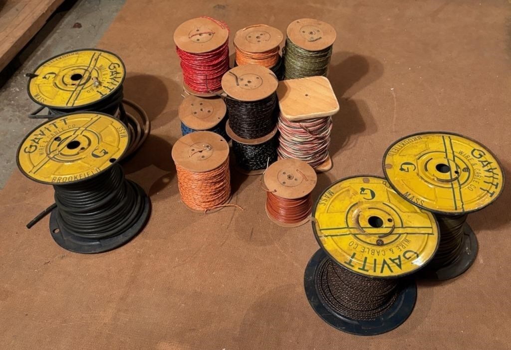 Five Spools Vintage Electrical Wire