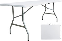 JingPieCle 6 Foot Folding Table 6ft Portable