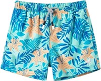 P4331  SURF CUZ Little Boys Swim Trunks 4 Green