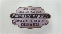 TIN FARMERS MARKET DECORATIVE SIGN