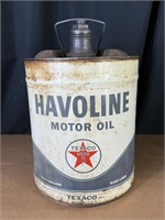 Texaco Havoline Motor Oil 5 Gallon Can