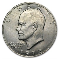 1972 Clad Eisenhower Dollar Bu