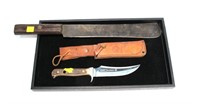 2- Knives: vintage with 11 1/2" blade, Puma and