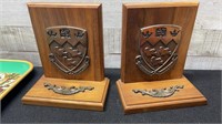 Pair Of Vintage McGill University Crested Bookends
