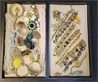 Costume Jewelry 2 Trays