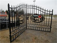 New/Unused 20' Bi-Parting Wrought Iron Gates