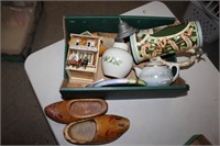 German stein,wooden shoes, etc