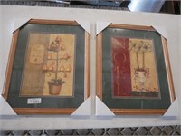 Christmas Theme Framed Pictures NIP 16" x 20"