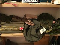 ASSORTED VINTAGE MILITARY GEAR/ FIRST AID KIT