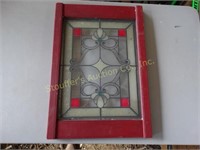 Framed stained glass 21" x 14 1/2"