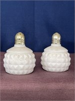 Milk glass white glass salt & pepper shakers