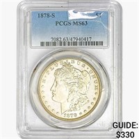 1878-S Morgan Silver Dollar PCGS MS63