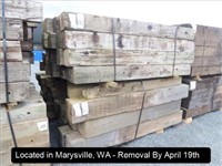 LOT, ASSORTED DIMENSION RECLAIMED RAILROAD TIES