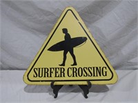 Metal World Market Surfer Crossing Sign