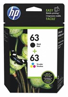 4 PACK HP Ink Cartridge 63  Black/Tri-Color