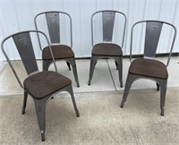 (4) metal chairs