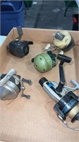 Lot of 5 Vintage Fishing Reels Pflueger and Zebco