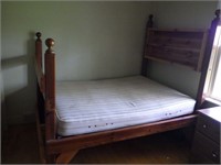 Vintage Bed & Shelf & Mattress