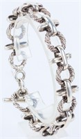 Jewelry Sterling Silver Link "XO" Bracelet