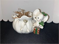 Vintage 1950’s Napcoware Christmas Mouse Planter