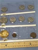 Lot with misc. coins, US half dollar, dollar, 1899