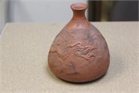Antique Chinese/Japanese Dragon Clay Bottle