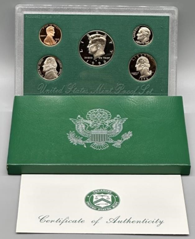 U.S. Mint 1996 Proof Coin Set with COA