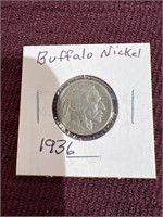 1936 Buffalo nickel