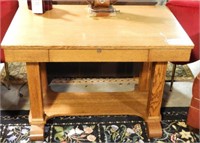 Lot #2244 - Antique Oak single drawer library