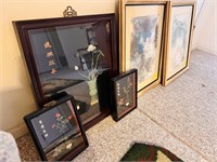 (5) Asian Art Prints Including (3) that are 3D