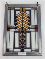 Frank Lloyd Wright Glass Art Panel