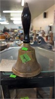 ANTIQUE BRASS SCHOOL BELL FROM RURAL NORTH