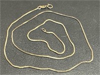 18in. 925 Sterling Silver Necklace 1.84 Grams