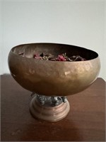 Antique Copper Pedestal Bowl