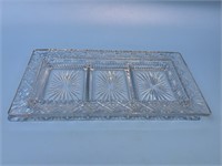 Divided Crystal Serving Tray