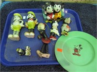 30'S & 40'S MICKEY MOUSE & FLIP THE FROG FIGURINES