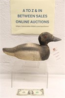 FACTORY MADE BLUEBILL DECOY WITH GLASS EYES