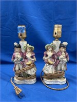 Set Of Vintage Figurine Lamps