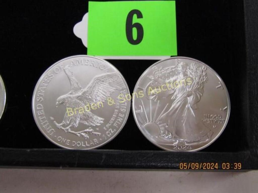 GROUP OF 2 BRILLIANT UNCIRCULATED 2024 AMERICAN