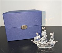 Swarovski Crystal Santa Maria Ship w/ Box