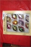 BOX OF OLD CHRISTMAS DECORATIONS
