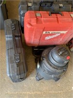 LOT OF 3 EMPTY DRILL CASES, UNTESTED SHOP VAC