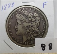 1888 Morgan silver dollar