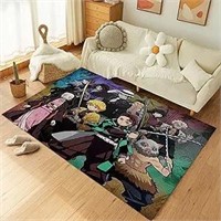 Anime AreaRug Cartoon Anime Characters Rug Retro C