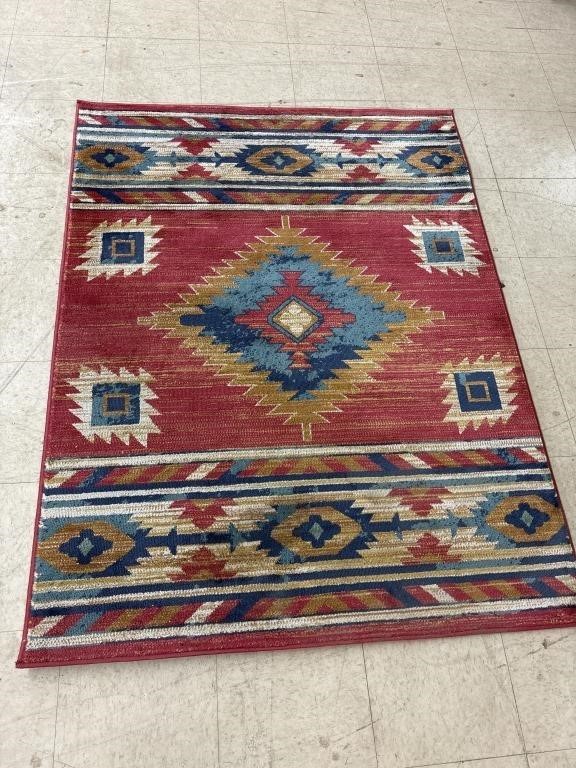 Woven Rug - approx 5 ft X 4 ft