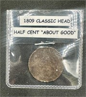 1809 Classic Head Half Cent - AB Good