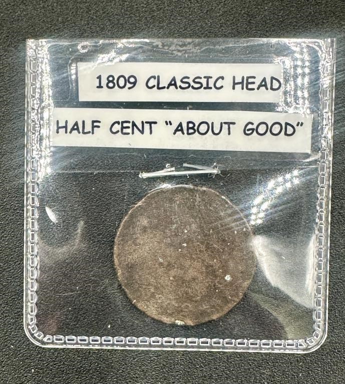 1809 Classic Head Half Cent - AB Good