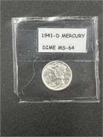 1941-D Mercury Dime MS-64